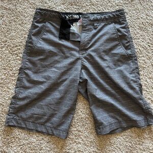 Mossimo Supply Co Grey Striped Swim Shorts